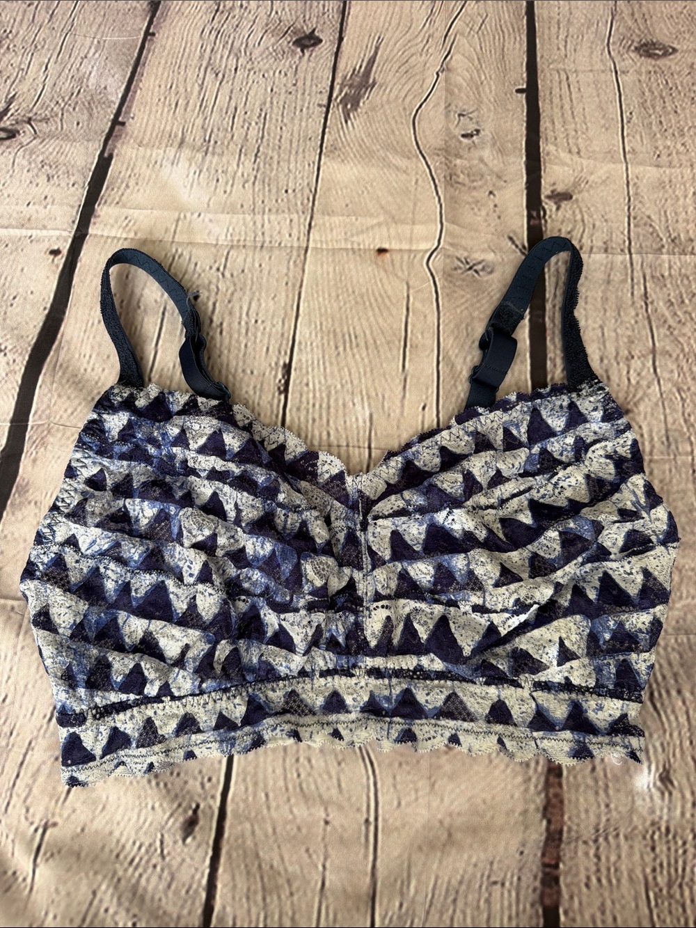 Cosabella Navy and White Lace Bralette